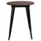 Merrick Lane 24" Round Metal Indoor Table with Galvanized Steel Frame and Rustic Wood Top
